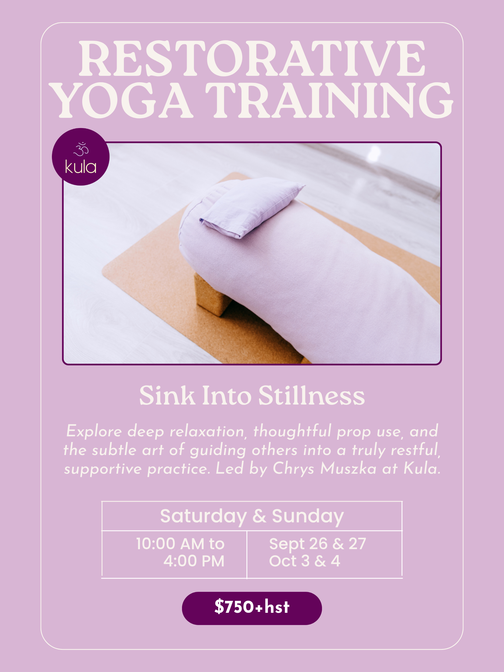Restorative Training Poster with Chrys M